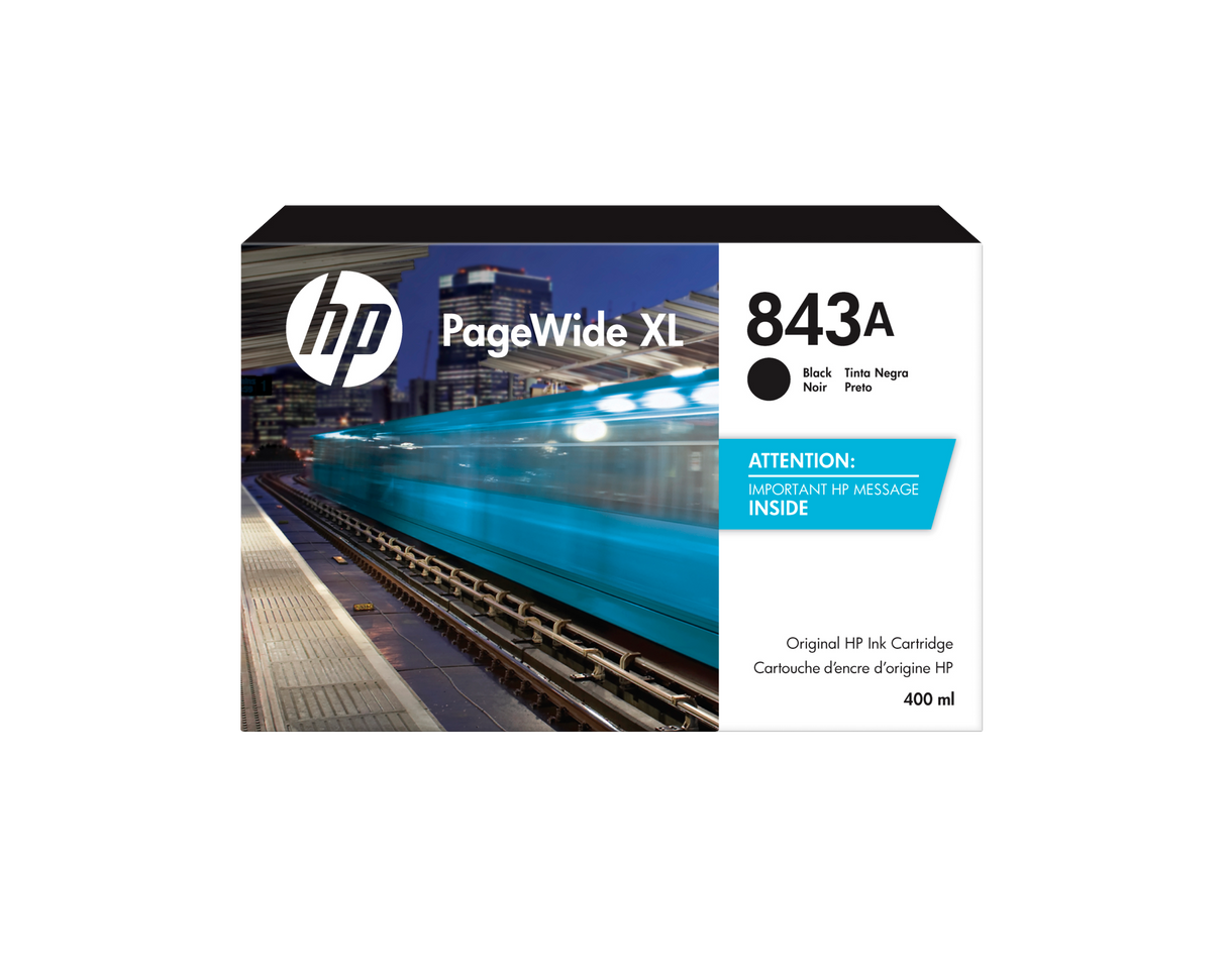 HP 843A 400ML BLACK INK CARTRIDGE PAGEWIDE 4000/4100/4500/4600