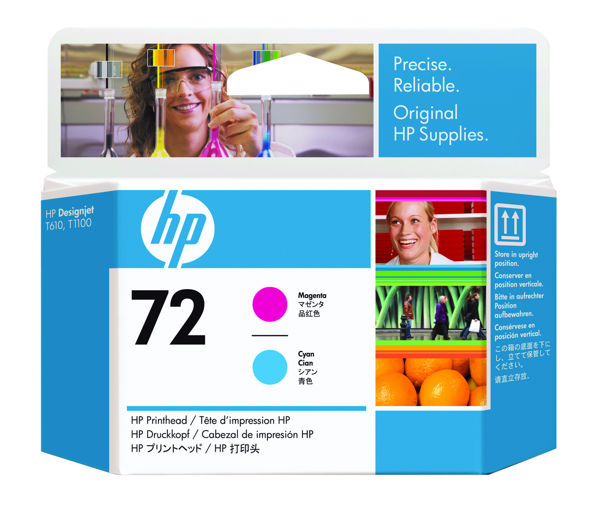 HP 72 Magenta and Cyan printhead