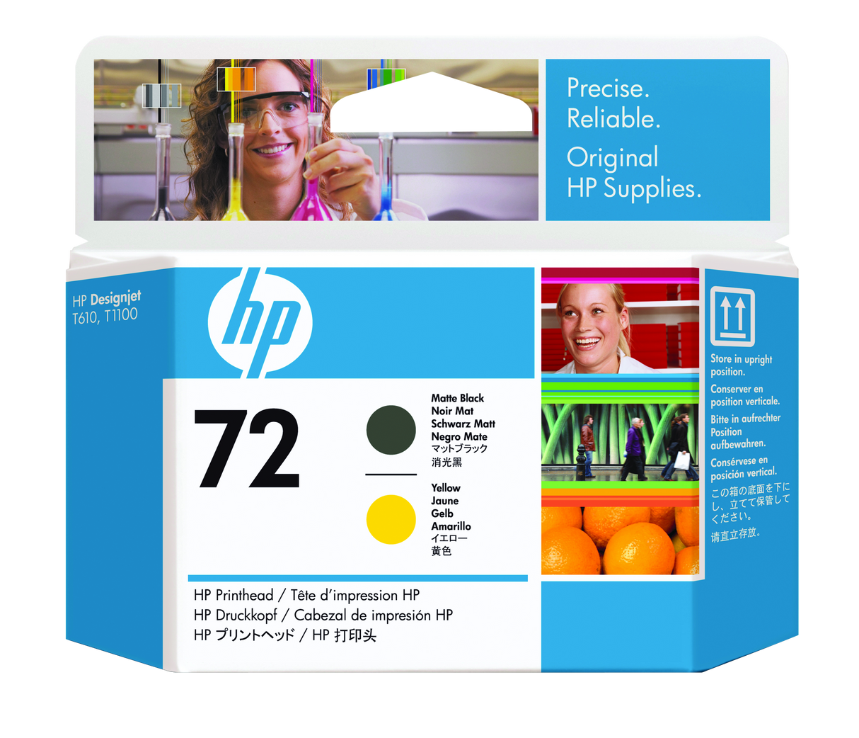 HP 72 Matte Black and Yellow printhead