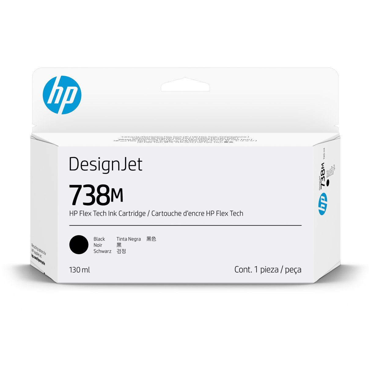 HP 738M 130-ml Black DesignJet Ink Cartridge