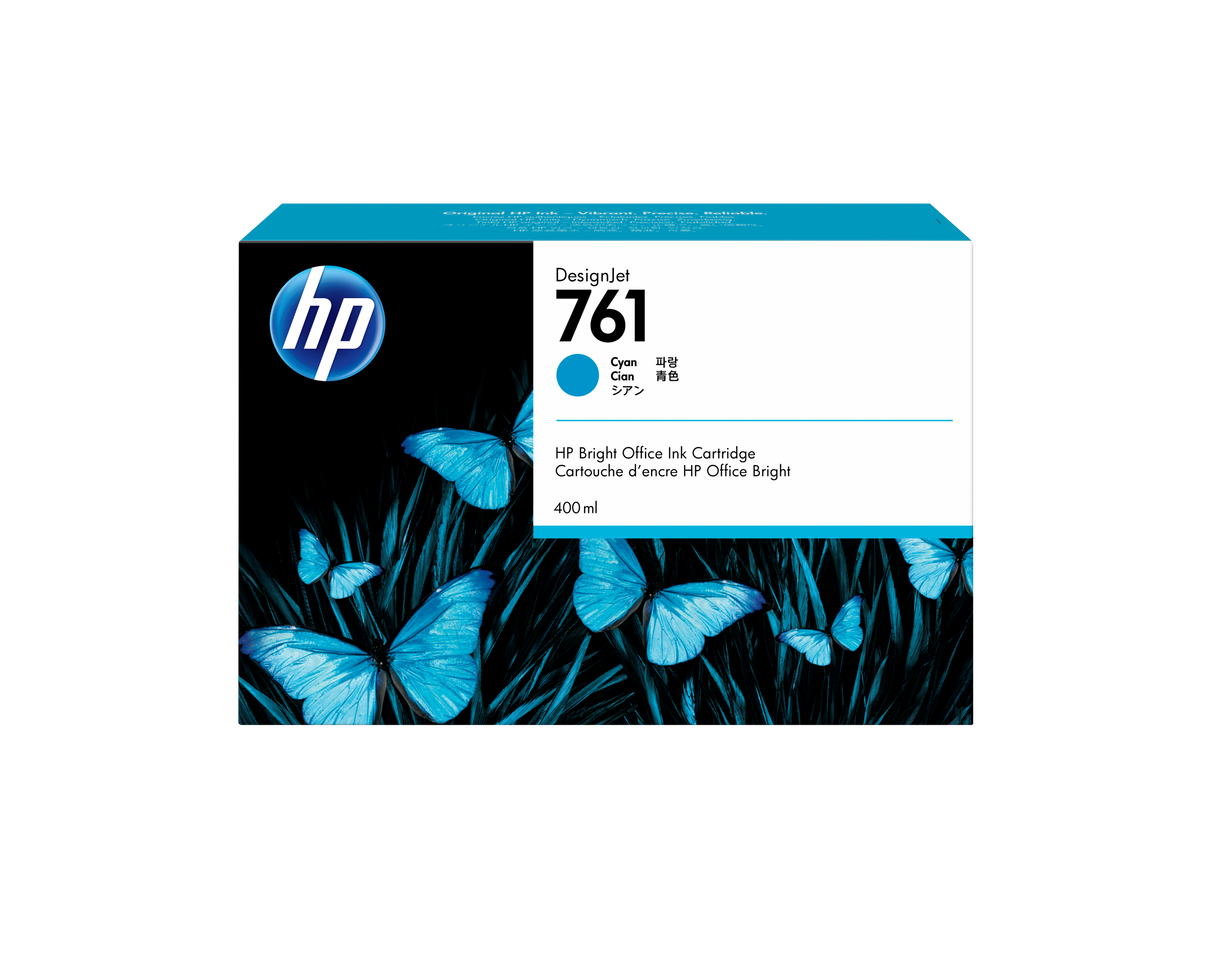 HP 761 400-ML CYAN DESIGNJET INK CARTRIDGE T7100/T7200