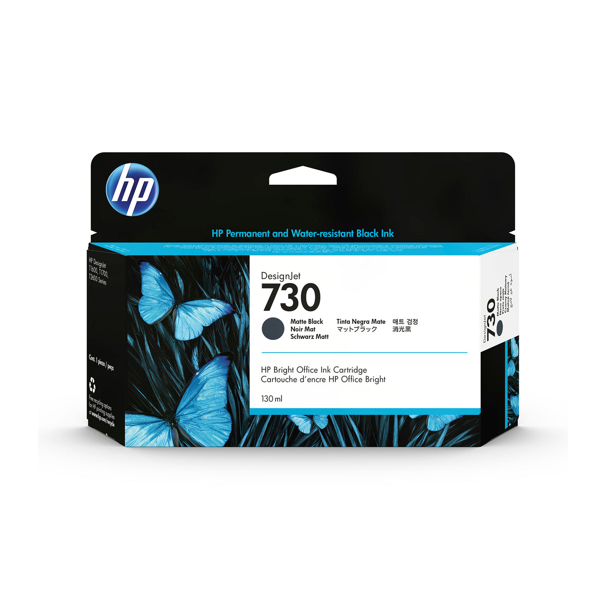 HP 730 MATTE BLACK DESIGNJET 130ML INK CARTRIDGE T1700/T2600