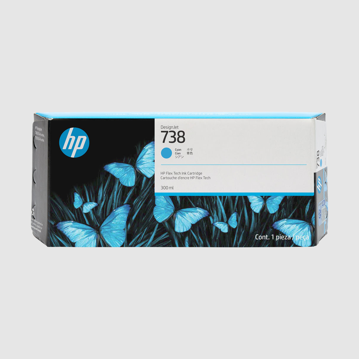 HP 738 Cyan DesignJet - ink cartridge 300ml DesignJet T850 T950