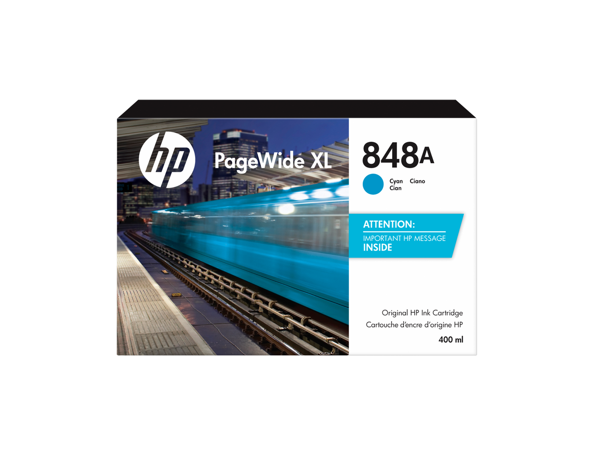 HP 848A 400-ML CYAN PAGEWIDE 5000/5100/6000 XL INK CARTRIDGE
