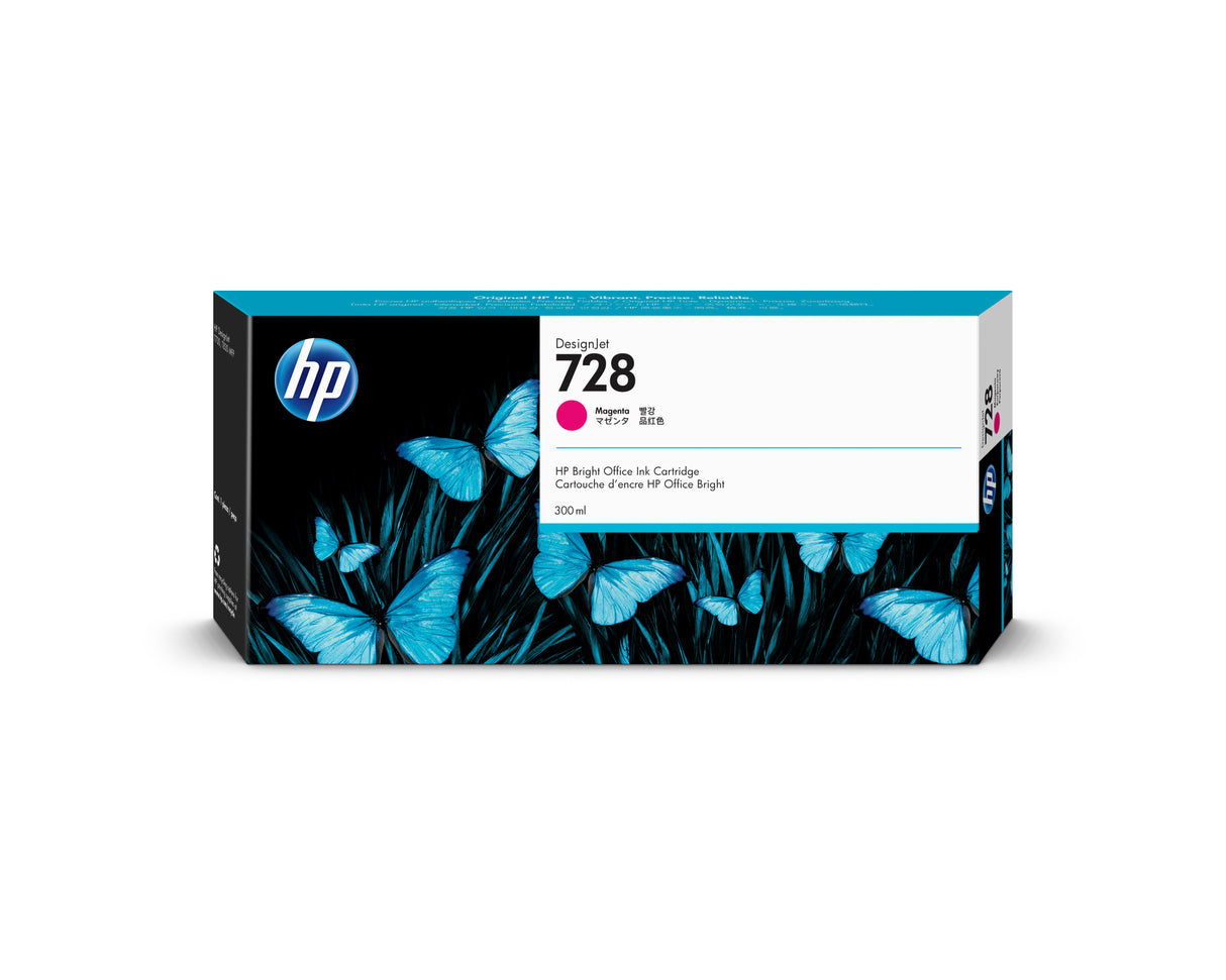 HP 728 300-ML MAGENTA DESIGNJET INK CARTRIDGE T730, T830MFP