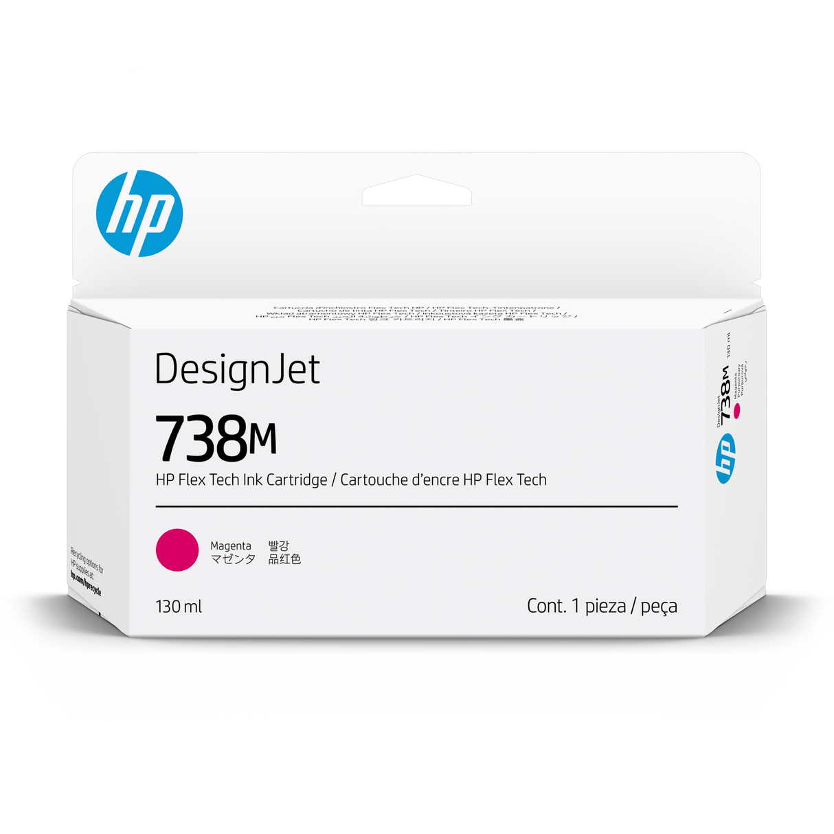 HP 738M 130-ml Magenta DesignJet Ink Cartridge