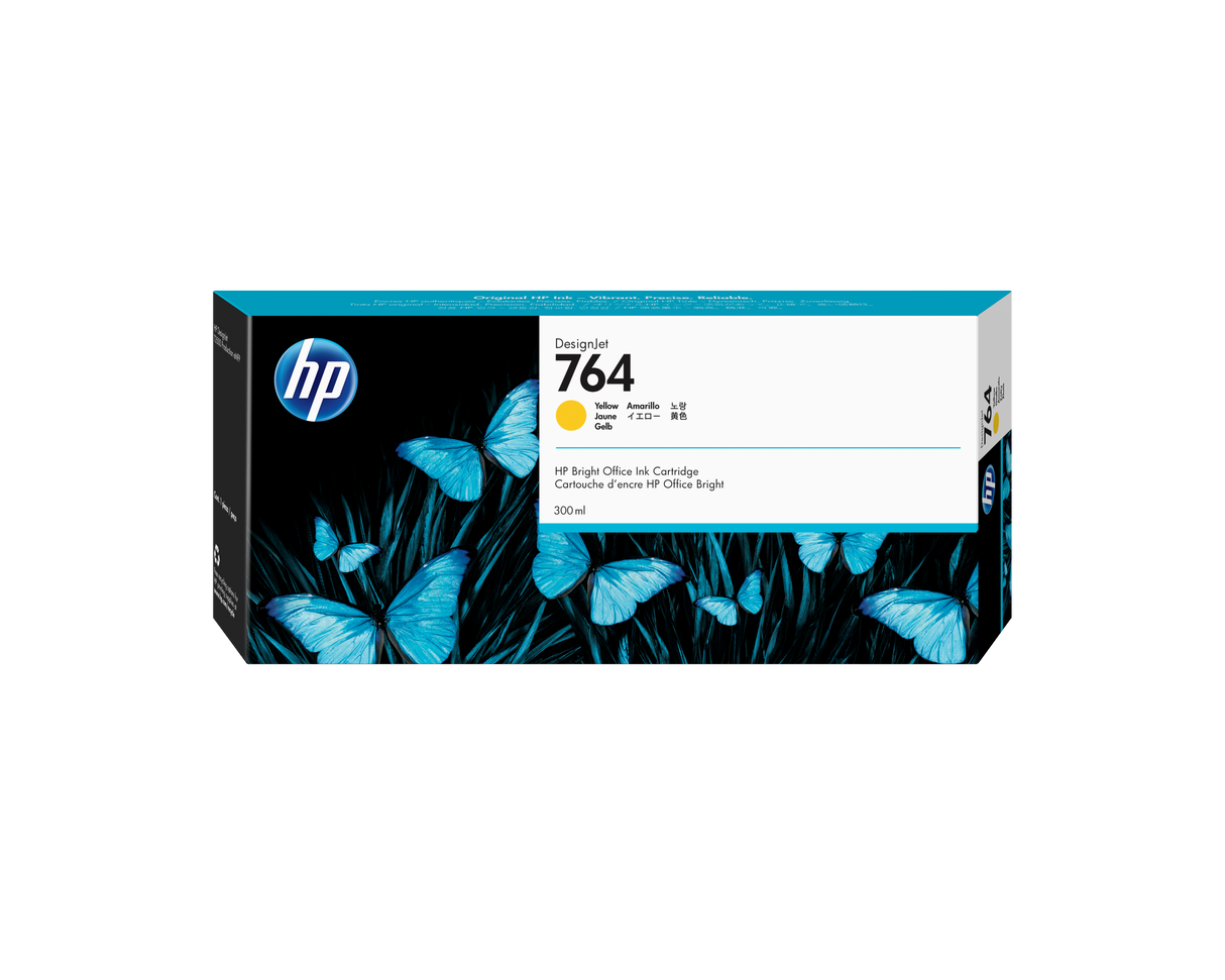 HP 764 300-ML YELLOW DESIGNJET INK T3500