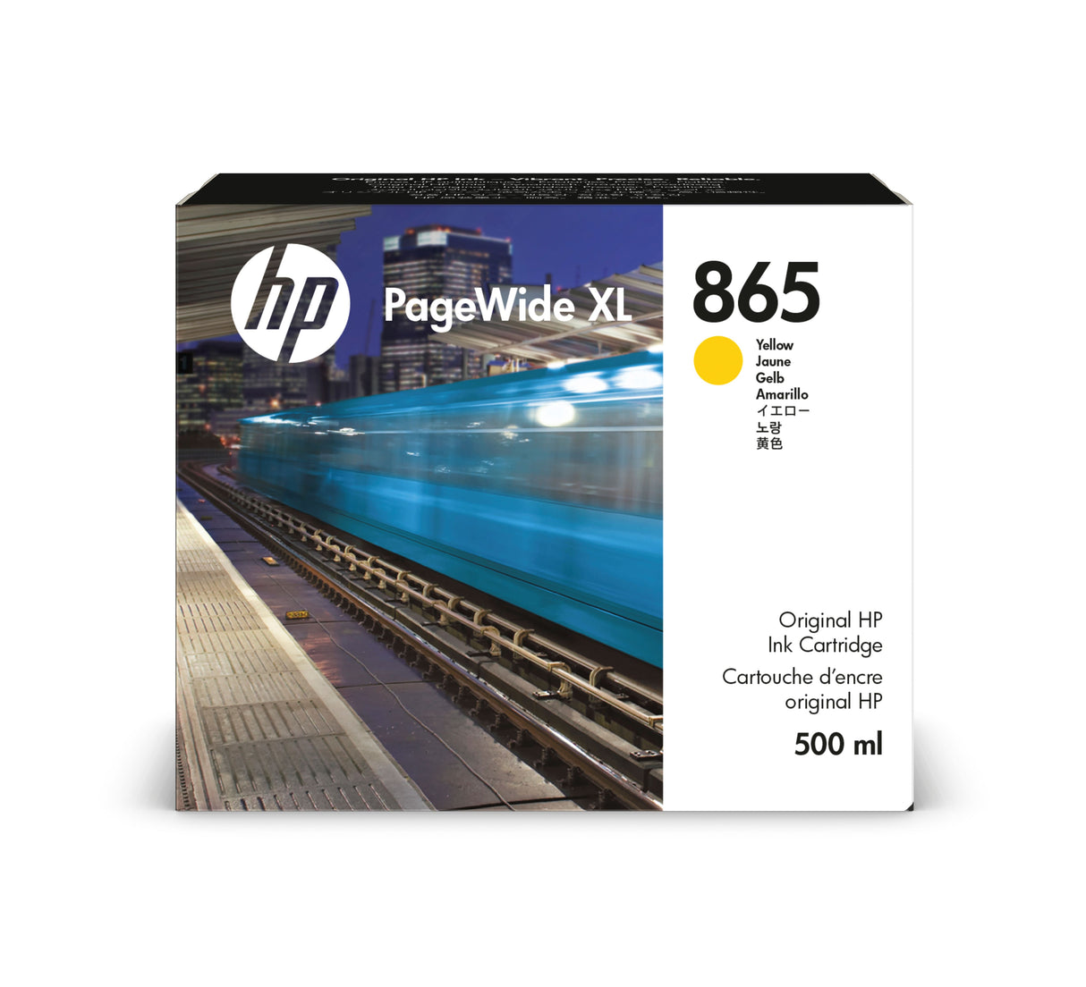 HP 865 500ml Yellow PageWide XL Ink Cartridge 4200/4250/4700