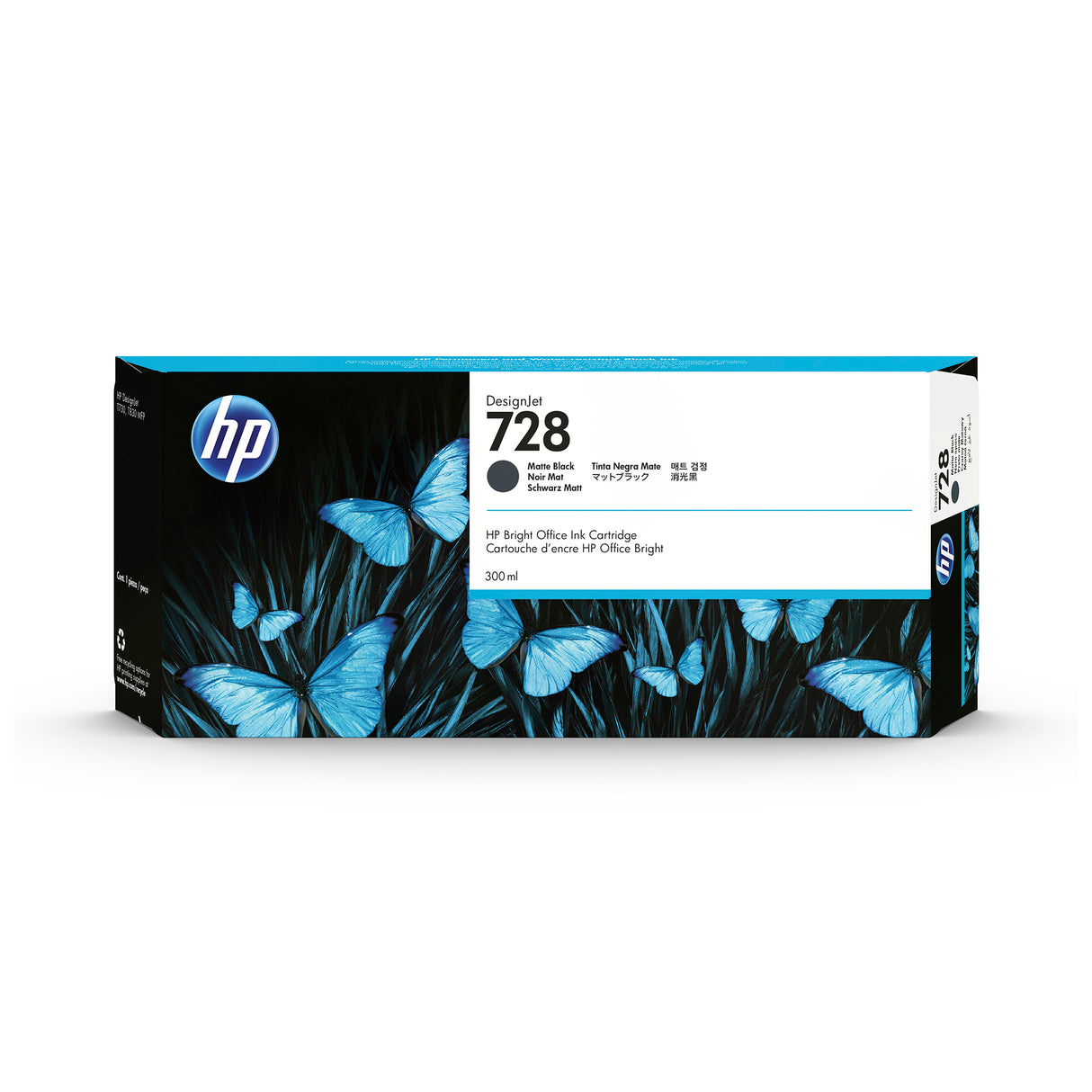 HP 728 300-ML MATTE BLACK DESIGNJET INK CARTRIDGE T730, T830MFP